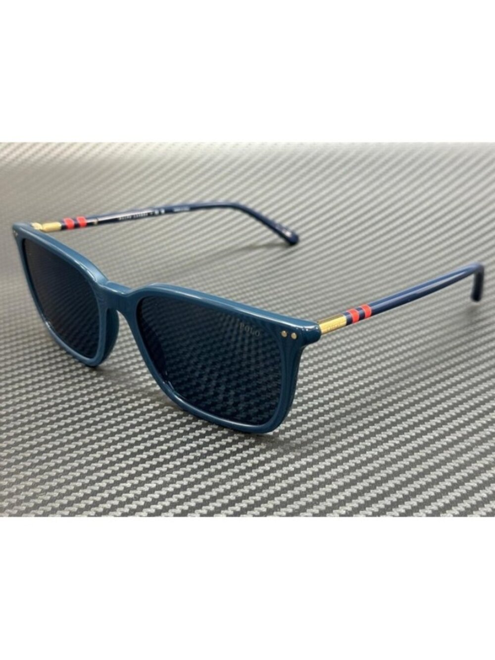 New Polo Ralph Lauren Men Shiny Blue Sunglasses 56-18-145